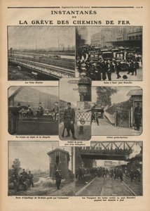 Momentopnamen van de spoorwegstaking, illustratie uit 